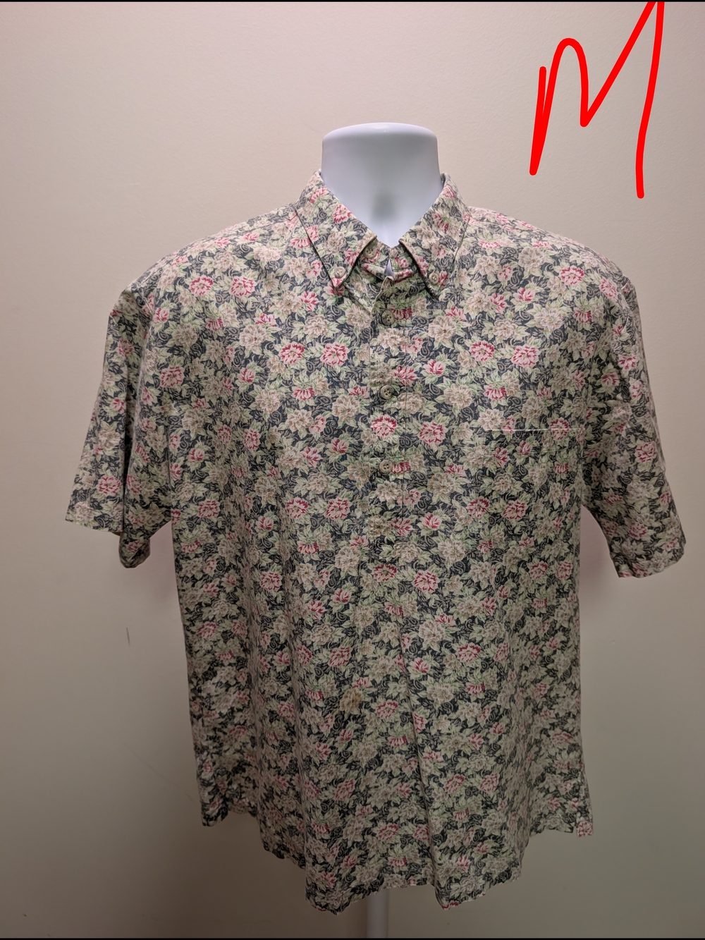 Tori Richard Short-Sleeve Floral Button-Down Shirt - Pink & Green